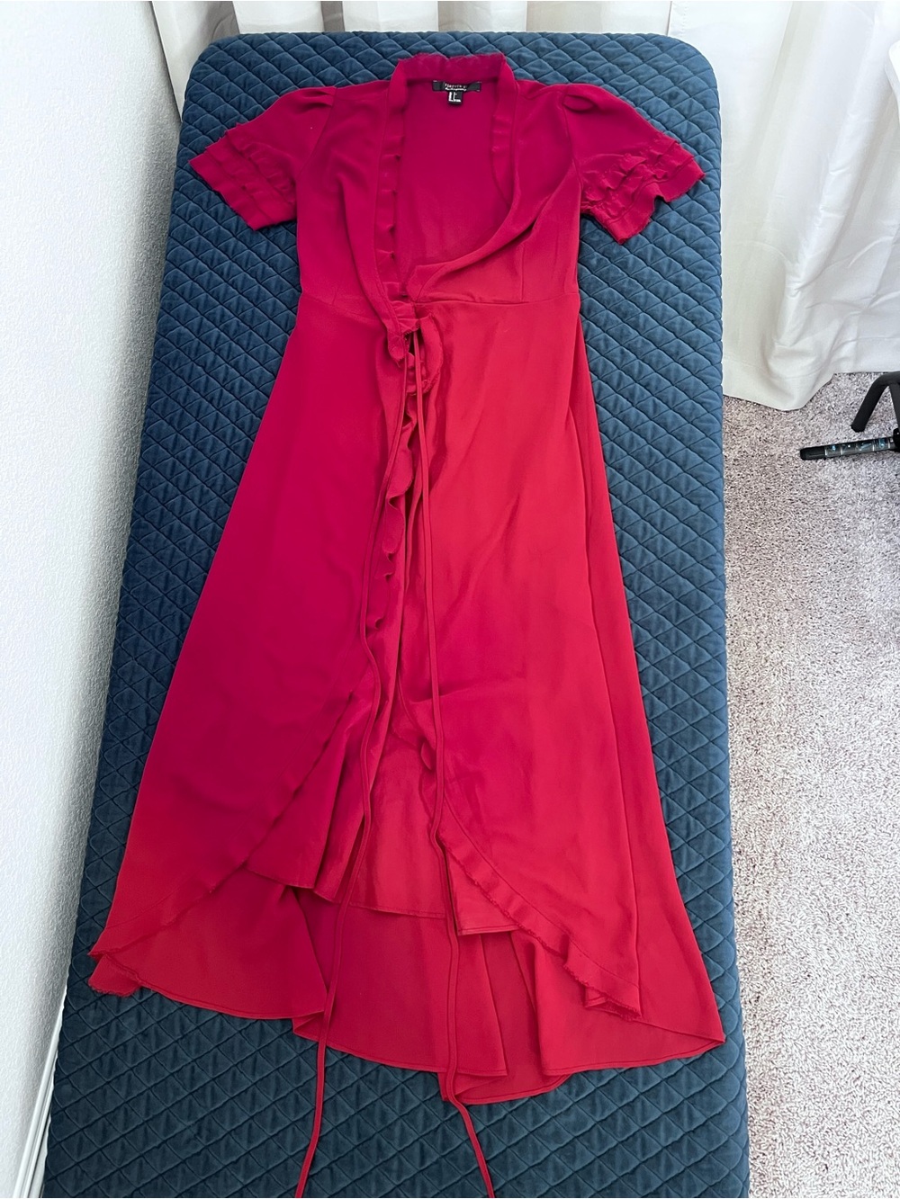 Forever 21 Red High-Low Wrap Dress Contemporary Women’s Large Formal Tie Dress